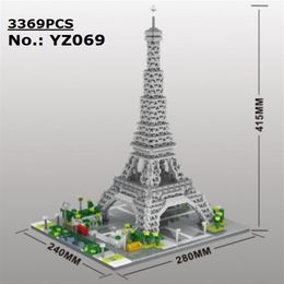 YZ Mini Blocs Architecture Pise World Landmark Briques de construction Louvre Enfants Jouets Tour Eiffel Modèle Château pour Enfants Cadeaux C111295u