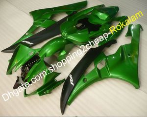 YZF600 R6 06 07 Carénage Pour Yamaha YZF-R6 2006 2007 YZFR6 Sport Moto Carénages Vert Noir (moulage par Injection)