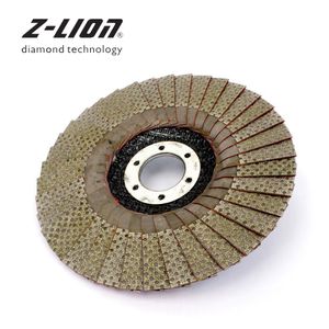 Z-LION 5 pouces 1pc 60/100/200/400 meules 125mm disque abrasif de ponçage à rabat pour meuleuse d'angle tampon de ponçage en diamant