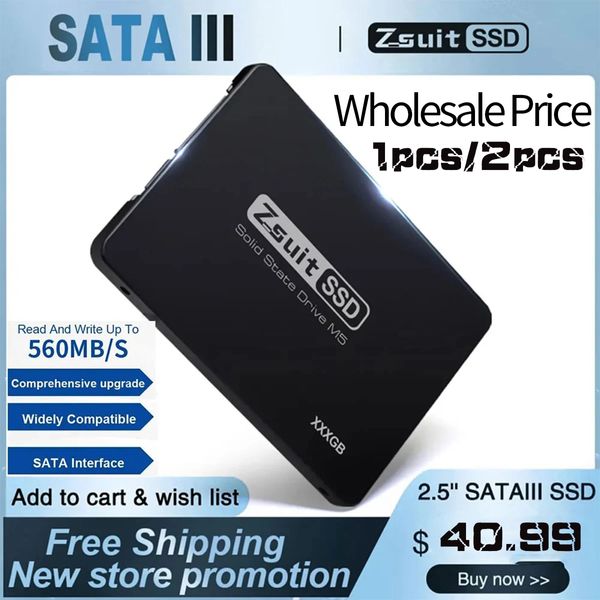 SSD SSD 1TB 2TB SATA 2.5 Disque dur de disque dur à secteur solide SATA 2