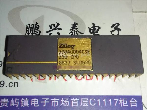 Z0840004CSE. Z80 CPU SL0595, Chips de circuitos integrados Zilog Gold Vintage 8-BIT Microprocesador/doble en línea 40 pines Circuitos integrados de paquete de cerámica