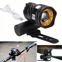 Z30 15000lm fiets LED -lichte fietslicht USB oplaadbare koplamp zaklamp waterdichte zoombare fietslamp voor fiets