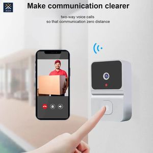 Z30 draadloze deurbelcamera met Chime Smart Home Security Video Intercom Night Vision 2.4GHz WiFi Smart Door Bell Audio 240430
