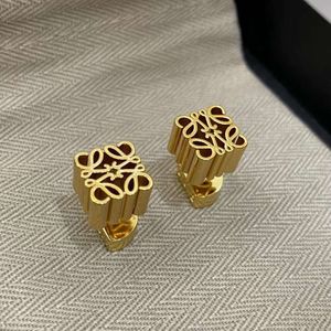 Z3kx Stud Rowes High Edition Ruyi Knot Pattern Loewe Boucles d'oreilles pour femmes à la mode petites et creuses de qualité