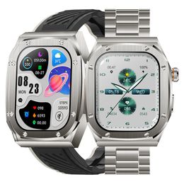 Z79 Max Smart Watch HD 2,1-inch scherm Kompas Hartslagmeting Functie Aangepaste wijzerplaat Bluetooth-oproepen Muziekspeler Sporthorloges Geschikt voor twee bandjes Draadloze oplader