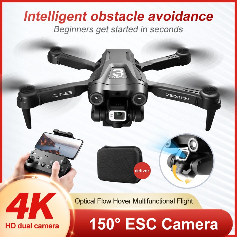 Z908MAX DRONS MED 4K CAMERA OCH GPS Långt hinder Hinder Undvikande Dron Mini Drone 4K Profesional RC Quadcopter Intelligent UAV Electric Remote Control Touss Gifts