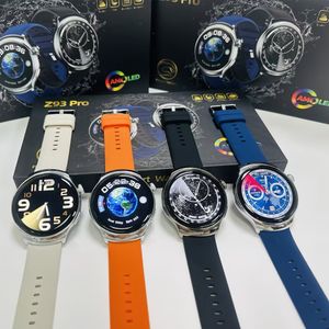 Z93 Pro montre intelligente capteur de doigt rond AMOLED écran fréquence cardiaque boussole Bluetooth appel podomètre musique en bois poisson extérieur Smartwatch hommes Bracelet de sport