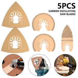 Zaagbladen 5 -stcs Carbide Oscillerend gereedschap Saw Blades voor Quick Change Multitools Tile PROORS BETON Cement Cement Ceramics Cutter Accessoires
