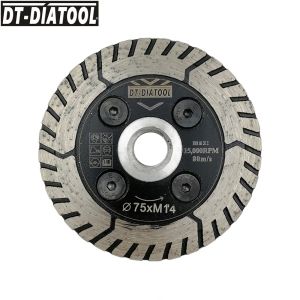 Zaagbladen DTDIATOOL 1pc Diamantzaagblad M14 Snijden Slijpschijf 3inch 75mm Heetgeperste Snijder Slijpen Slijpen Graniet Marmer Beton