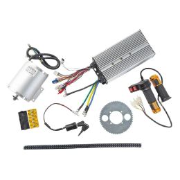 Zaagbladen elektrische motorkit 72v 3000w, borstelloze motorcontroller 48v 72v 50a, Reverse Twist Throttle, elektrisch contactslot scooterkit