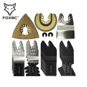 Zaagbladen Foxbc 23pcs Oscillerende multi -gereedschap Saw Blades Quick Release Tool Kit voor houten plastic zacht metaal snijden