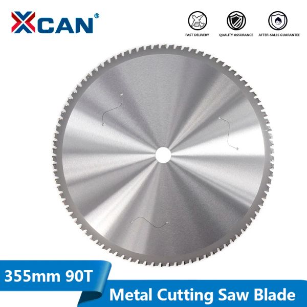 Zaagbladen XCAN lame de coupe en métal 355mm (14 pouces) x 25.4mm 66 90T lame de scie circulaire en carbure pour aluminium fer acier disque de coupe en métal