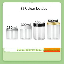 Zaagmachines – pot en plastique transparent de 250/300/400/500ml, avec couvercles en plastique, conteneurs cosmétiques vides, boîte de maquillage, bouteille de voyage
