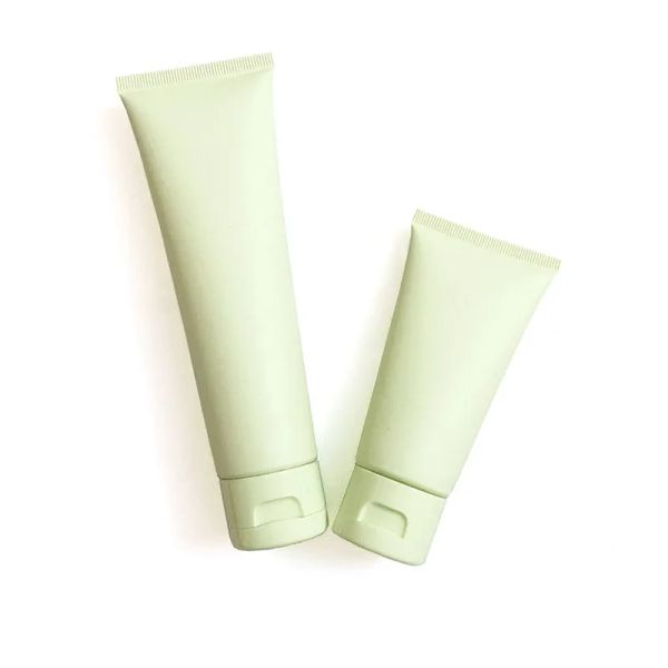 Zaagmachines 50 g/ml 100 ml/g Tubes souples cosmétiques bouteille de crème/lotion vert mat nettoyant pour le visage/récipients de crème pour le visage Tube rechargeable