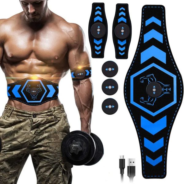 Zaagmachines Stimulateur Musculaire Abdominal Ems Trainer USB Connect Abs Fiess Équipement Équipement d'entraînement Muscles Électrostimulateur Toner Massage