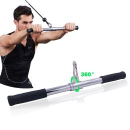 Zaagmachines Heavy Duty Gym Roteren Rechte Bar Triceps Biceps Training Rowing Rowing Handhend voor kabelhondenbevestigingen met niet -slip grip