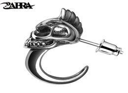 Zabra 925 Sterling Silver Skull Stud Mens Mens Earrings Vintage Black Oreing Men Punk Skeleton Studs For Men Biker Bijoux 1PCS CX20067172583
