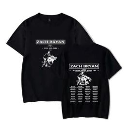 Zach Bryan The Burn Tour Merch Oversized T-shirt Vrouwen Mannen Zomer Crewneck Korte Mouw Grappige T-shirt Grafische Tees streetwear