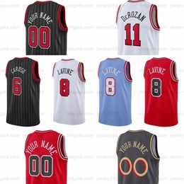 Zach LaVine Camiseta de baloncesto Alex Caruso Derrick Rose Demar DeRozan Vucevic Hombres Michael Dennis 91 Rodman Scottie Pippen Camisa Lonzo Ball Jerseys Hombres al por mayor