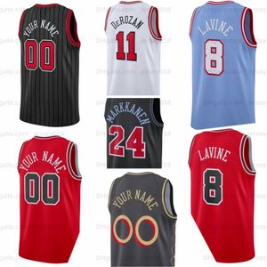 Zach LaVine Maillot de basket-ball Alex Caruso Derrick Rose Demar DeRozan Vucevic Hommes Michael Dennis 91 Rodman Scottie Pippen Chemise Lonzo Ball Jerseys 2023 2024 City