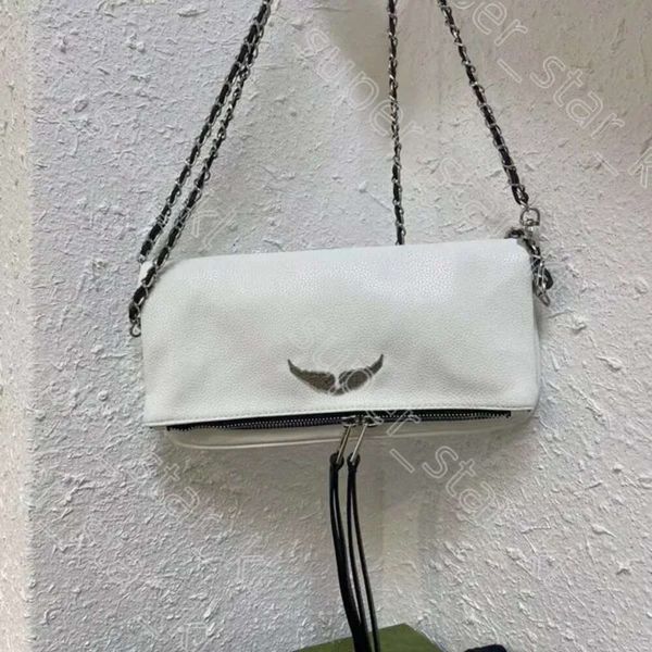 Sacs de chaînes Zadig Ailes design Wings Diamond-Ironing Sac Femmes Femmes Rivet Hands Hands Purse Purse Cuir Cross Cross Body Chain Hands Sacs 781