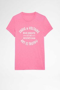Zadig Voltaire 23 Designer T-shirt Zomer Nieuwe Franse stijl ZV Classic Letters verguld bedrukte katoenen korte mouw ronde nek T-shirt voor vrouwen