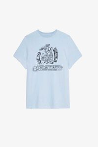 Zadig Voltaire 23 T-shirt de créateur pour hommes Planche de surf ZV Police rayée Lettres avant et arrière Coton T-shirt à manches courtes pour femmes