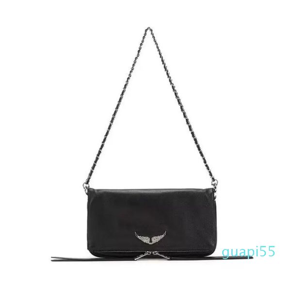 Zadig Voltaire Sac de créateurs sacs Sacs Soft Zv Trend Ailes Dec Sac à main Dames Hand Messenger Sac Femme Épaule Cuir Crossbody Chaîne Femme Sac Femme Zhou