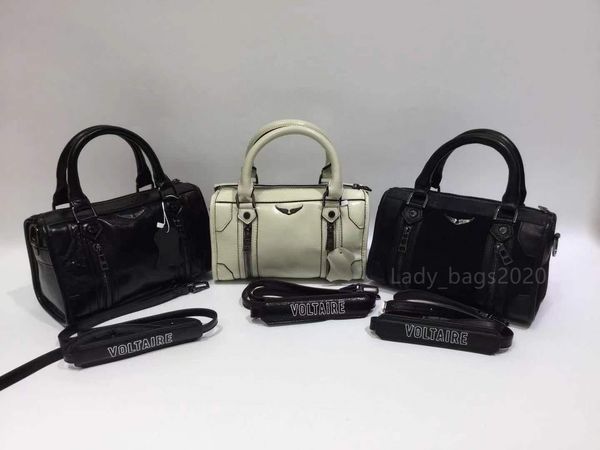 Zadig Voltaire Oreiller Sac ZV Chaînes Sacs Designer Ailes Nubuck Cuir Femme Sac À Bandoulière Rivet Sac À Main Bandoulière Sac À Main Chaîne En Cuir Sacs À Main Noir