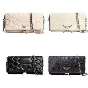 Zadig Voltaire Pochette Rock Swing Your Wing Schoudertassen Vrouwen luxe Designer ketting handtassen waszakje mannen Clutch Bag Echt leer klassieke Crossbody Tote bag