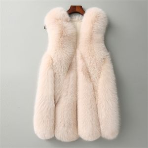 ZADORIN Arrivée Longue Fausse Fourrure Gilet Fluffy Veste Plus Taille Femmes Slim Faux Manteaux De Fourrure De Haute Qualité Gilet De Fourrure Artificielle 201214