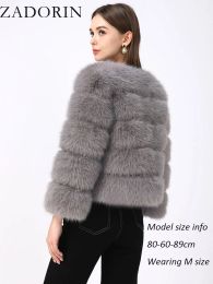 Zadorin S-5XL Mink Coats Autumn Winter Fluffy Black Faux Fur Coat Women Elegante Dikke Warm Faux Fur Jackets For Women 2024 Tops