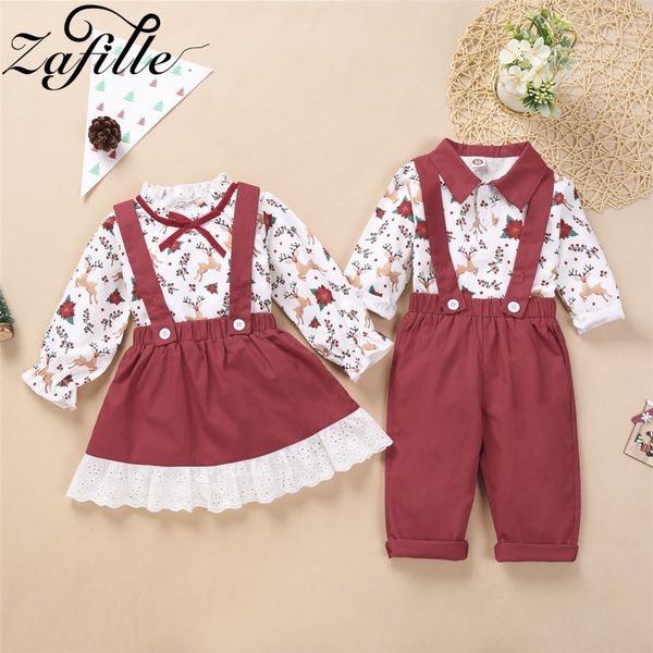 ZAFILLE Vêtements de Noël Vêtements pour enfants Filles Enfant Fille Tenues de Noël pour enfants Garçon Tenues Costume du Nouvel An Enfants LJ201202