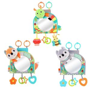 zagen Miroir de voiture pour bébé - Siège arrière - Jouets en peluche d'animaux de dessin animé pour bébé face à l'arrière avec large vue cristalline