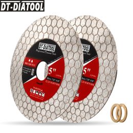 Zagen Dtdiatool 2 pièces 5 "/125mm double face diamant coupe meulage lame de scie alésage en céramique 22.23mm pierre artificielle carrelage marbre