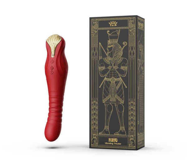 Zalo King Retro Vibrator Telescopic G Spot Silicone Magic Stick App Control Massager Adult Sex Toys for Women Mini Gun Hine J220803114169