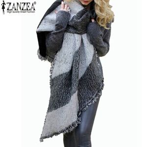 Zanzea 2018 winter zanzea mode vrouwen deken sjaal vrouwelijke kasjmier pashmina wol sjaal sjaal warme dikke sjaals cape wraps s18101904