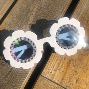 ZAOLIHU, gafas de sol bonitas para niños de 4 a 10 años, gafas redondas con diseños de flores, gafas de sol con diamantes preciosos, gafas UV400 para bebés