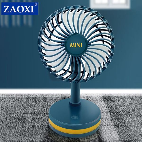 ZAOXI Portable Mini Ventilateur Électrique USB Bureau Ventilateurs Sur Pied avec 360 Angle Réglable pour Bureau Rechargeable Sans Fil 220505