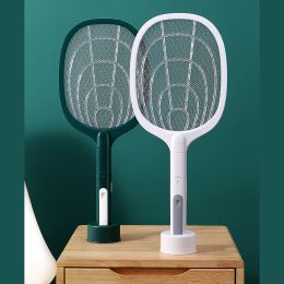 Zappers Mosquito Zappers 3000V avec lampe UV USB 1200mAh Bogue rechargeable Zapper Summer Swatter Trap Bug insecte Racket