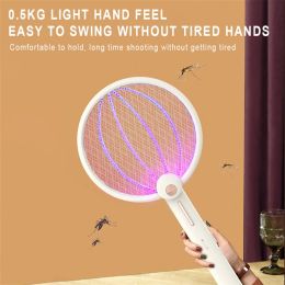 Zappers 4 en 1 Multifinection WallmountEd pliable Mosquito Mosquito Swatter Handheld Mosquito Fly Trap Advable Bug réglable Zapper