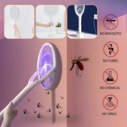 Zappers 5 en 1 Mosquito Electric Swatter 365 nm UV Light Killer Lampet USB Charge Summer Fly Trap Bug Zapper Zapper 90 °