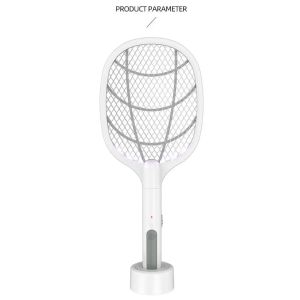Zappers Electric Mosquito Killer 2 in 1 met basishouder vlieg Swatter Trap Handheld 3000V USB Oplaadbare elektrische muggen Swatter