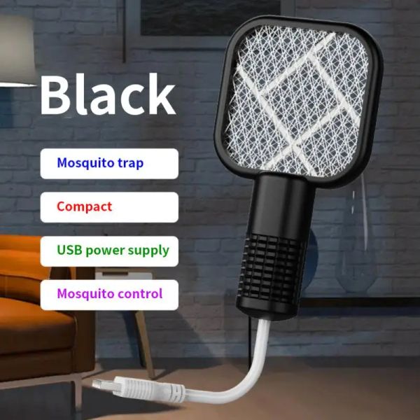 Zappers Electric Mosquito Swatter Mini insect Racket UV Light Alectric Shock Summer Fly Swatters Rechargeable Outdoor Fly Bug Zapper