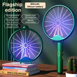 Zappers Electric Mosquito Swatter Oplaadbaar huishouden Krachtige muggen moordenaar artefact vierinon lithium batterijvliegvlieg Zappers