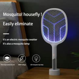 Zappers Electric Mosquito Swatter Recargable Nuevo Dos en un hogar Super Mosquito Mosquito Batería de litio de litio