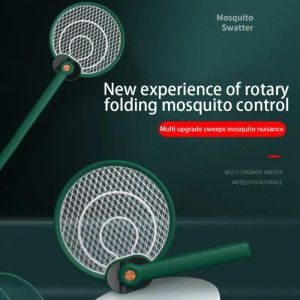 Zappers pliable moustique électrique pliant Swatter UV Purple Light Rechargeable USB Killer Mosquito Trap Fly Swatter Insect Racket Bug Zapper