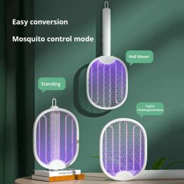 Zappers Nuevas lámparas asesinas de mosquitos USB USB recargable de mosquito eléctrico de mosquito Fly Swatter Swatter 3000V Repelente Lámpara
