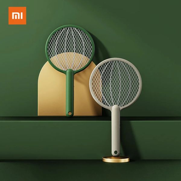 Zappers Xiaomi Qualitell 2 dans 1 USB Mosquito Mosquito Mosquito Taper Trap Insect Bogue Zapper Anti Mosquito Racket Fly Swatter