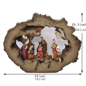 Zayton Nativity Scène Set Heilige Familie Figurine Home Decor Christ Christ Jesus standbeelden Mary Joseph Miniatuur Sculptuur Kerstcadeau 201204